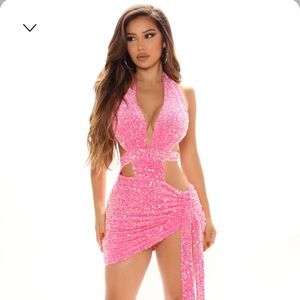 Fashion Nova Pink Sequin Dress! Beautiful birthday dress 🥰